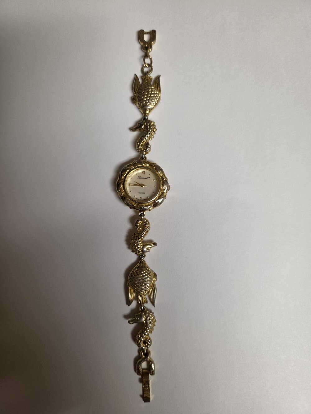 VINTAGE Lucoral Fish & Seahorse Watch